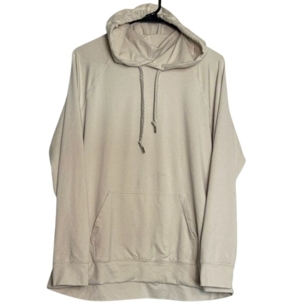 Vuori Womens Beige Oversized Halo Hoodie Size Large Dream Knit Gym Workout